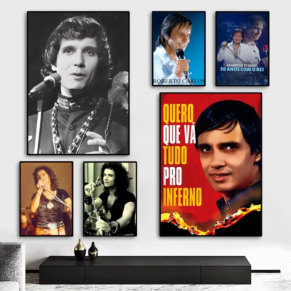 Singer Roberto Carlos Braga Poster Art print wall decor ideal for living room, bedroom, bar, parlor, and home gifting
