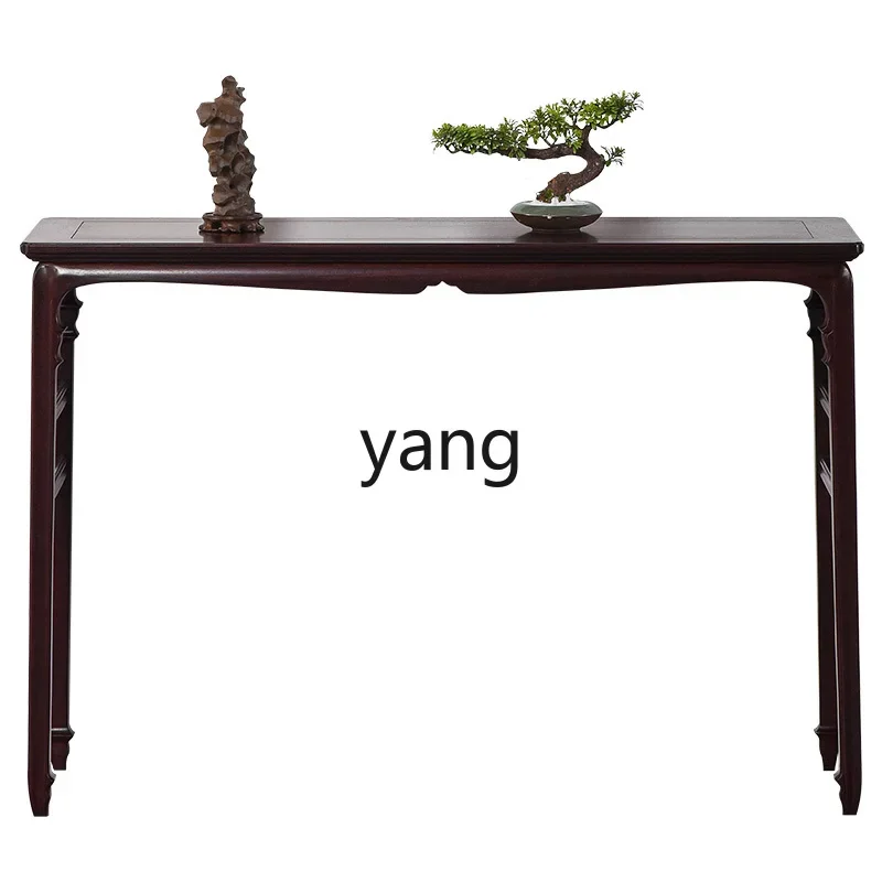 

L'm'm Rosewood Furniture Zambia Red Sandalwood Hook Foot a Long Narrow Table Solid Wood Chinese Style Flat Long Narrow Table