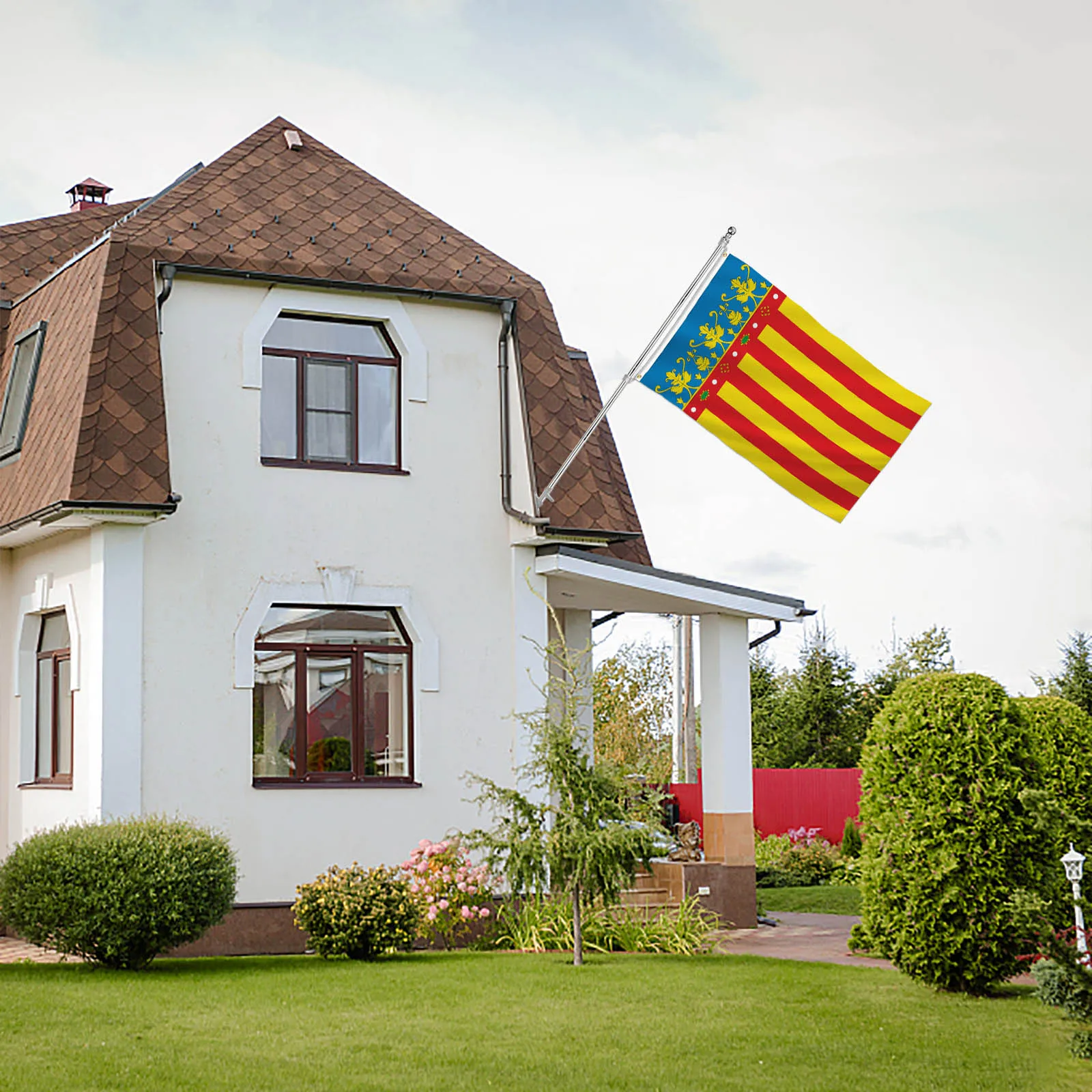 PTEROSAUR Spain Spanish Valencia Flag, ESP ES Espana Valencia Autonomous Region Flags for Room Indoor Outdoor Decoration Banner