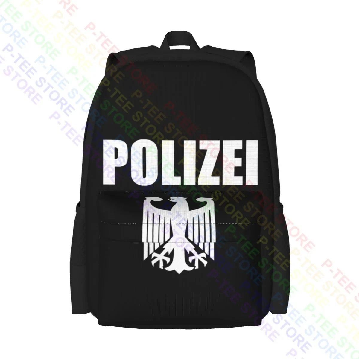 Polizei German Police Eagle Large Capacity Backpack Vintage Creative Shopping Bag Large Capacity