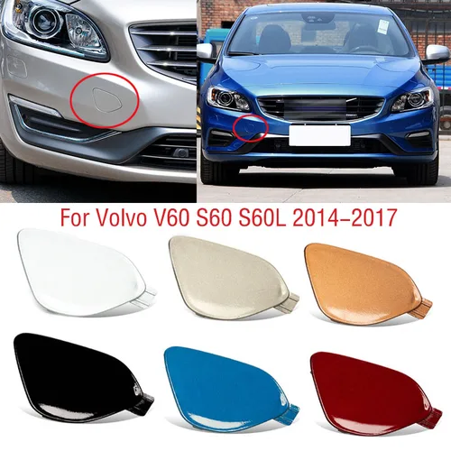 Imagen 1 del producto Tapa de ojo de transporte para remolque de coche, tapa de cubierta de gancho de remolque para parachoques delantero, para Volvo V60 S60 S60L 2014 2015 2016 2017
