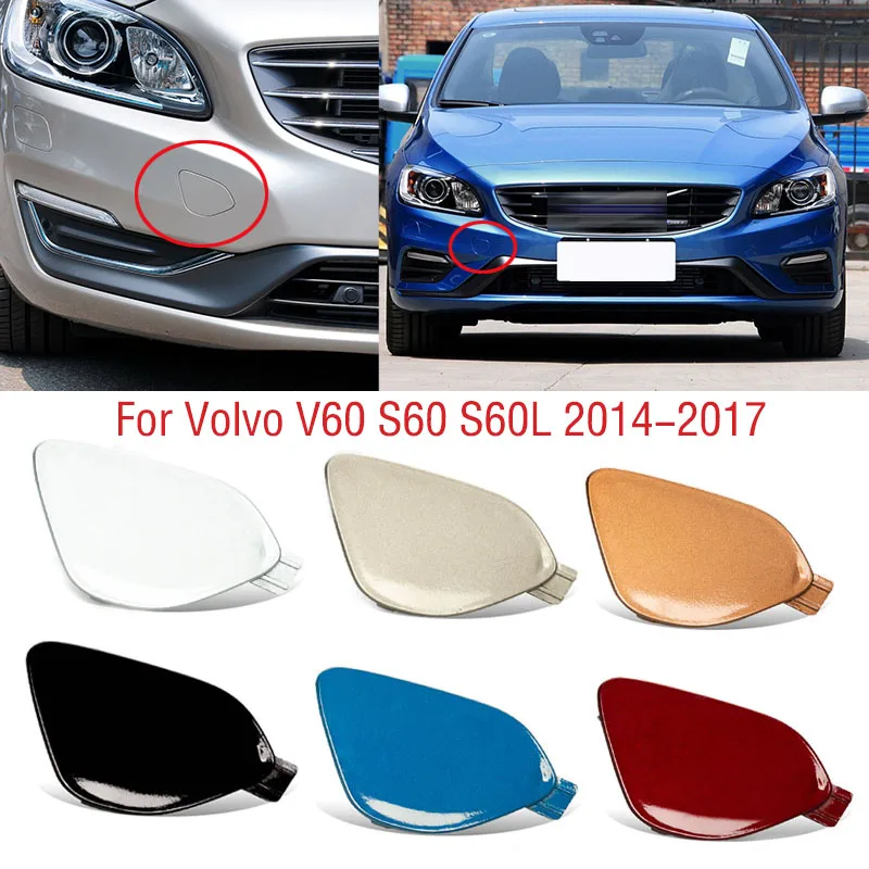 Car Trailer Hauling Eye Lid For Volvo V60 S60 S60L 2014 2015 2016 2017 Front Bumper Tow Hook Cover Cap