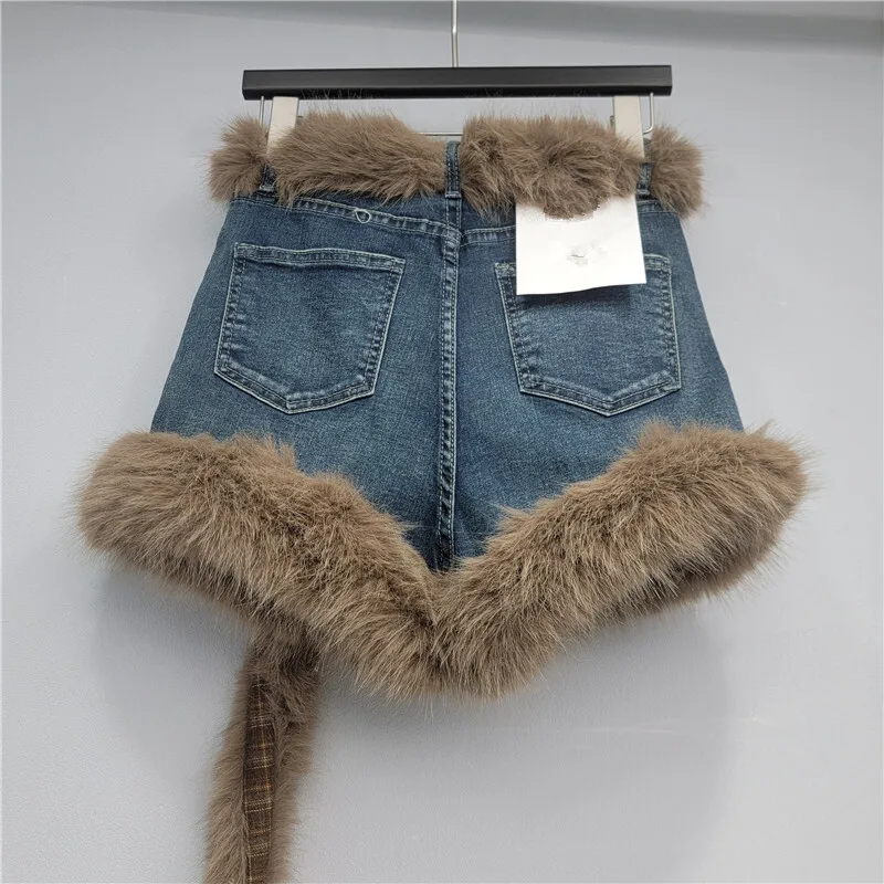 ANJY 2025 Herfst Nieuwe Vrouwen Amerikaanse Stijl Niche Hot Girl Chic Ins Shorts Ins Trendy Afslanken Tij Gewassen Verzwakte Zoom Jeans A15872