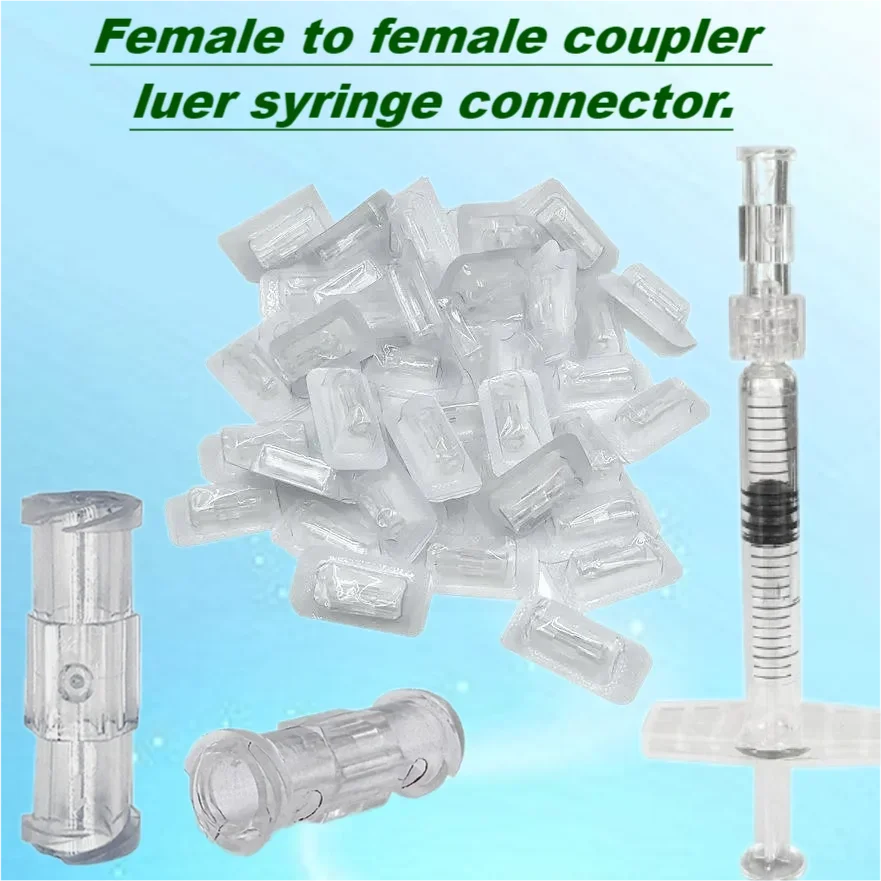 50-300PCS medical threaded joint Pp material double helix sterile adapter transparent plastic durable connector