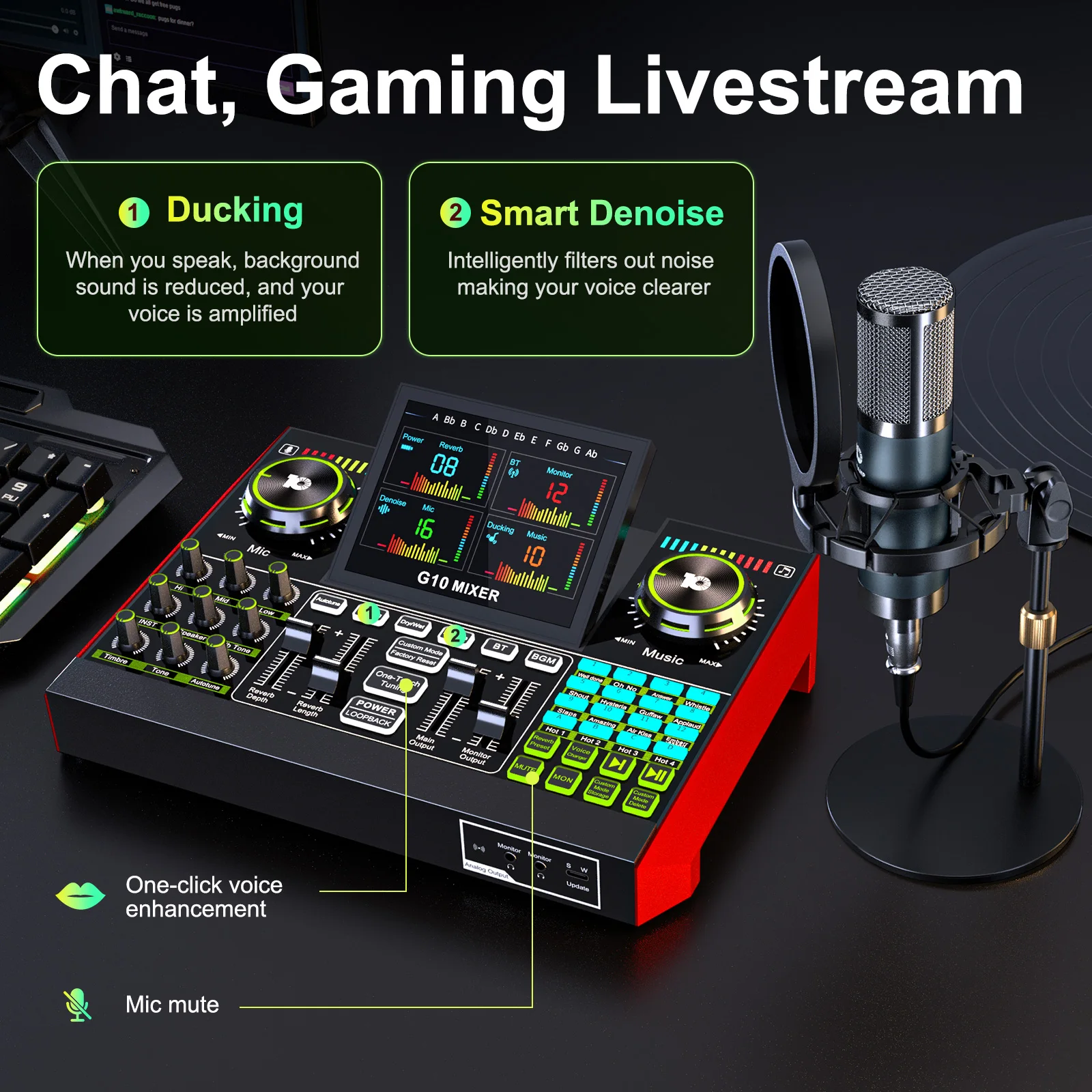 Tenlamp G10-P15B Podcast Micro - Pc Gaming Youtubers review and price