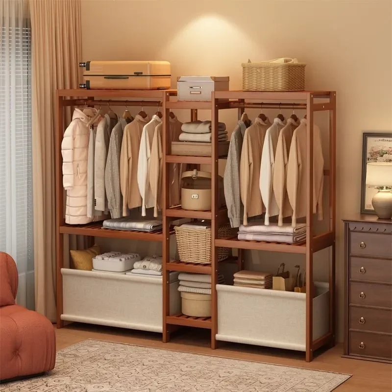 floor-to-ceiling coat rack Bedroom room Dust-proof coat rack Rental room Simple combination Simple wardrobe