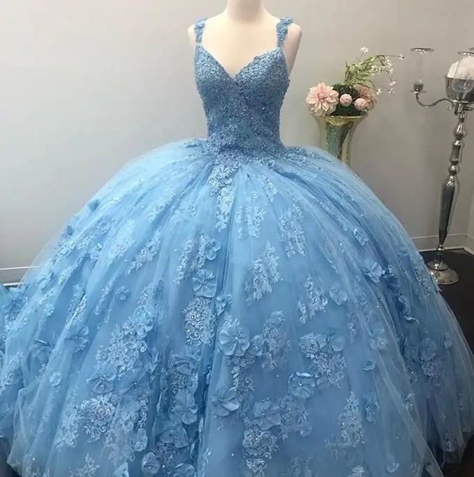 Lorencia-vestido De quinceañera rosa, traje De encaje con escote corazón mexicano, apliques De flores 3D, cuentas, vestido De baile hinchado, 15 Años, YQD191