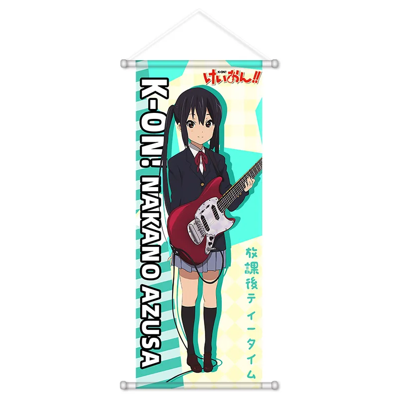 VIKAMA Cute Music Club Girl Anime Wall Hanging Tapestry Bookworm Character Art Cloth Poster for Teen Bedroom Dorm Decor