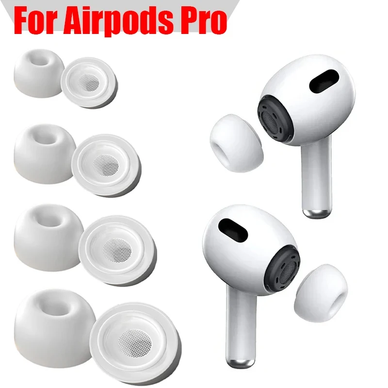 Universal Replacement Ear Tips for Apple Airpods Pro 1st 2nd Silicone Earbuds Noise Reduction Hole Soft Comfortable Fit Eartips