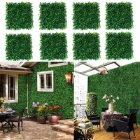 10pcs Artificial Plants Grass Wall Panel Boxwood Hedge Greenery UV Protection Green Decor Privacy Fence Backyard Screen Wedding
