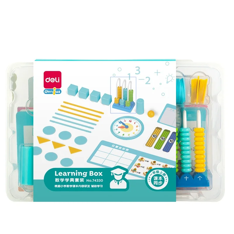 

Deli 74330 Mathematics Learning Tools Set Students' Mathematical Operation Logic Cognitive Teaching Tools 48set per carton