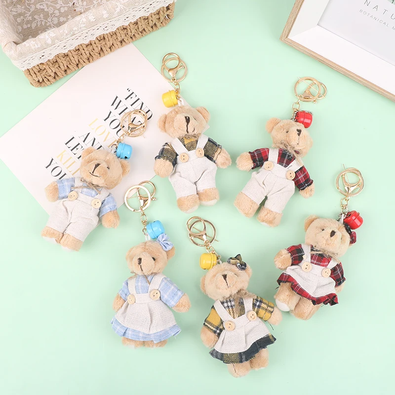 Cute Linen  Keychain Women Couple Country style Rabbit Keychain On Bag Car Trinket Female Wedding Party Toy Girls Gift