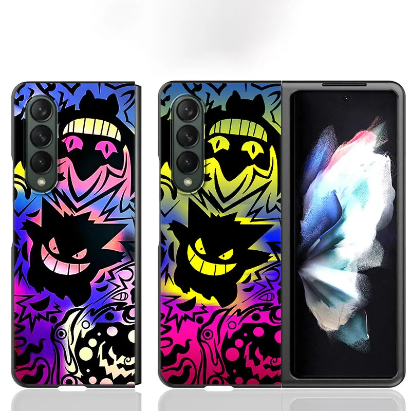 Phone Case for Samsung Galaxy Z Fold3 Z Fold4 Z Fold5 ZFold6 5G ZFold4 Pokemon Gengar Hard PC Bag Shockproof Cases Cover