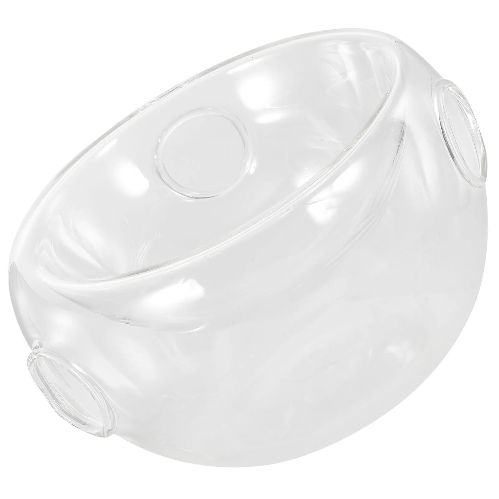 

1Pcs Dry Ice Creative Glass Salad Bowl Transparent Double Layer Food Holder for Restaurant Parties Events Dry Ice Dish Bowl