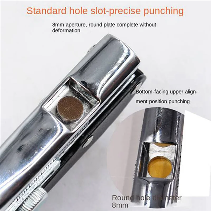 AC88-4Pcs Woodworking Tool Plier Card Hole Punch Set Paper Screw Cover With Countersink Drill 3.2Mm Adjustable Position