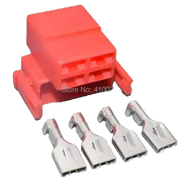 

Worldgolden блок предохранителей 6,3 мм 4-контактный гнездовой разъем жгута проводов автомобильный электрический разъем кабельный разъем