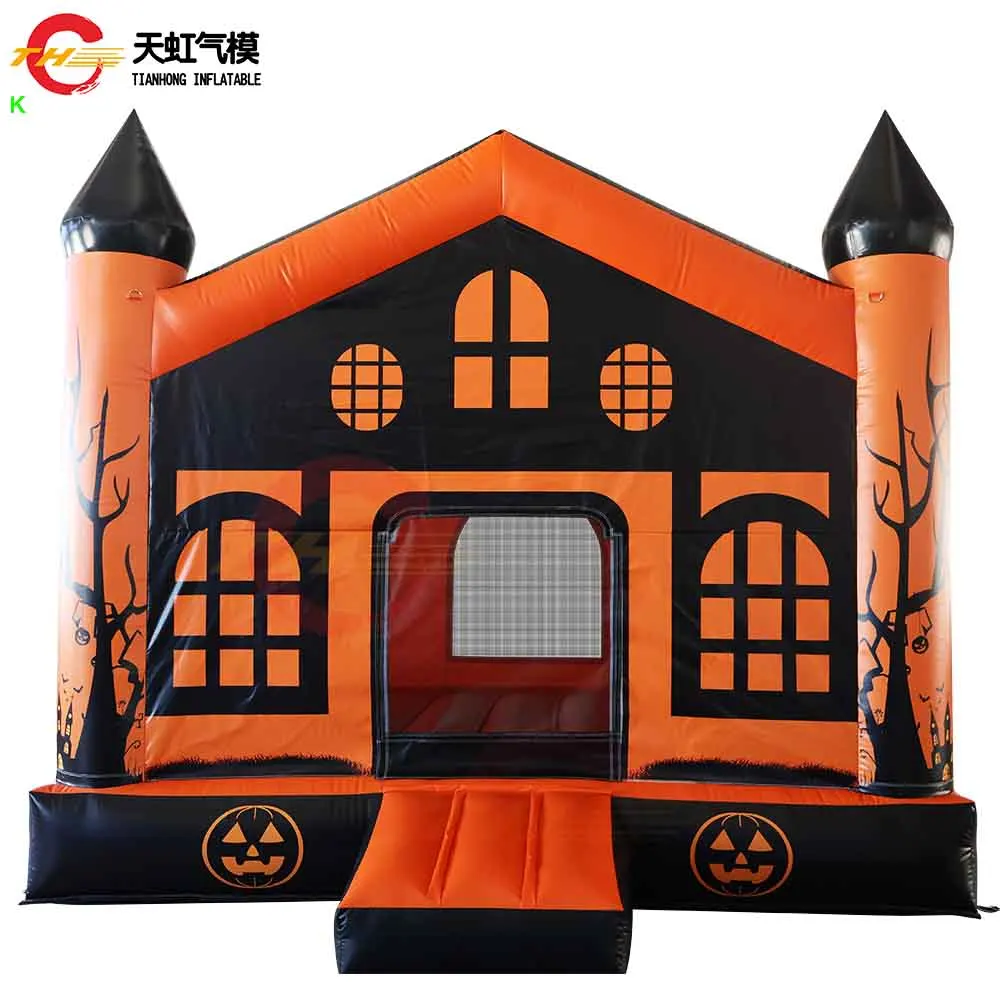 빠른 배송 13*13피트 풍선 유령의 집 바운서 문워크 야외 대형 풍선 할로윈 바운시 캐슬 (무료 송풍기 포함)