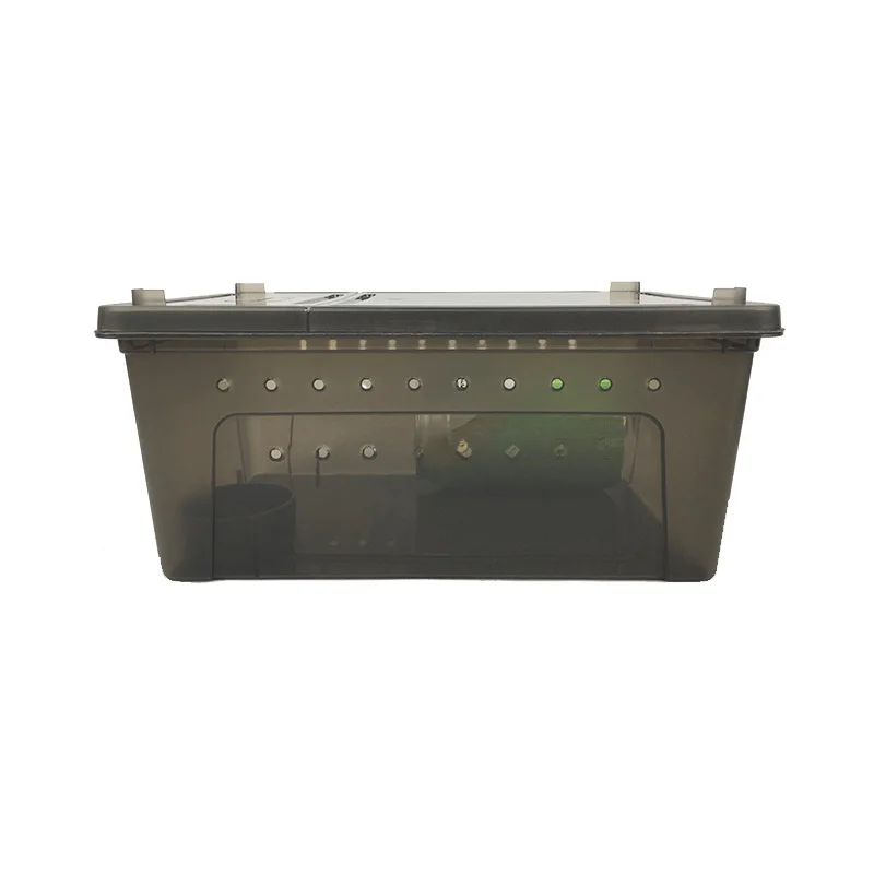 ZHAYA Transparent Reptile Insect Breeding Box Plastic Dual Sided Door Ventilated Stackable Cicada Larva Spider Crab Pet Supplies