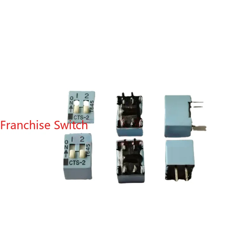 

10PCS 206-2ST 2-position Blue Dip Switch High Push Handle Has A Temperature Resistance Foot Distance Of 2.54 Mm.