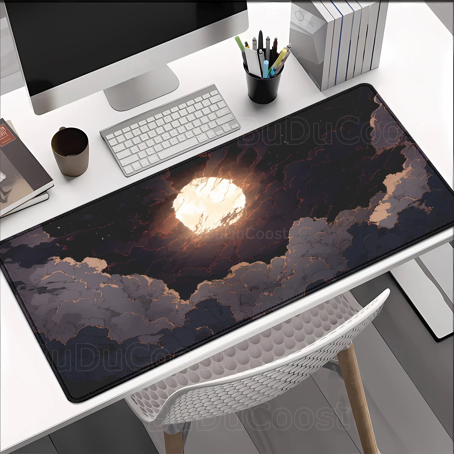 Night Moonlight large teclado mouse pad non-slip esport learning player mousepad desktop accessories Keyboard offices desk mat