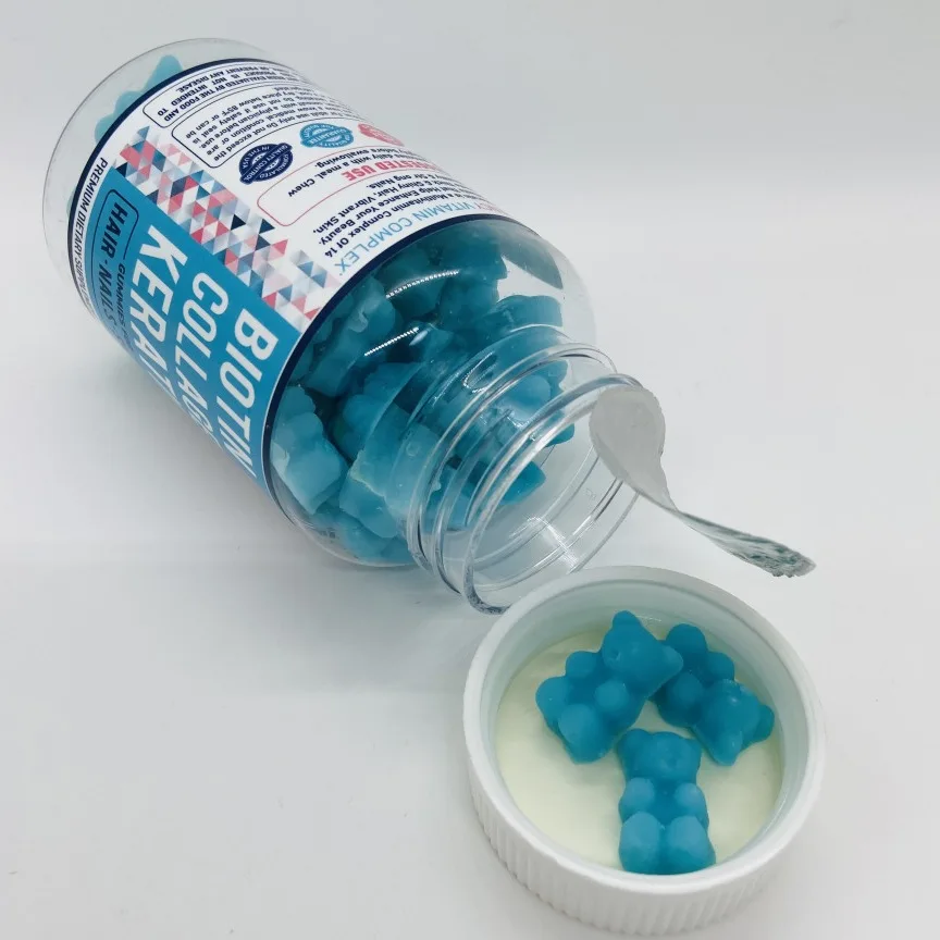 زجاجة واحدة من علكات البيوتين تعزز نمو الشعر والأظافر الصحية والجلد وتعزز عملية التمثيل الغذائي في الجسم ودعم الجهاز العصبي #4