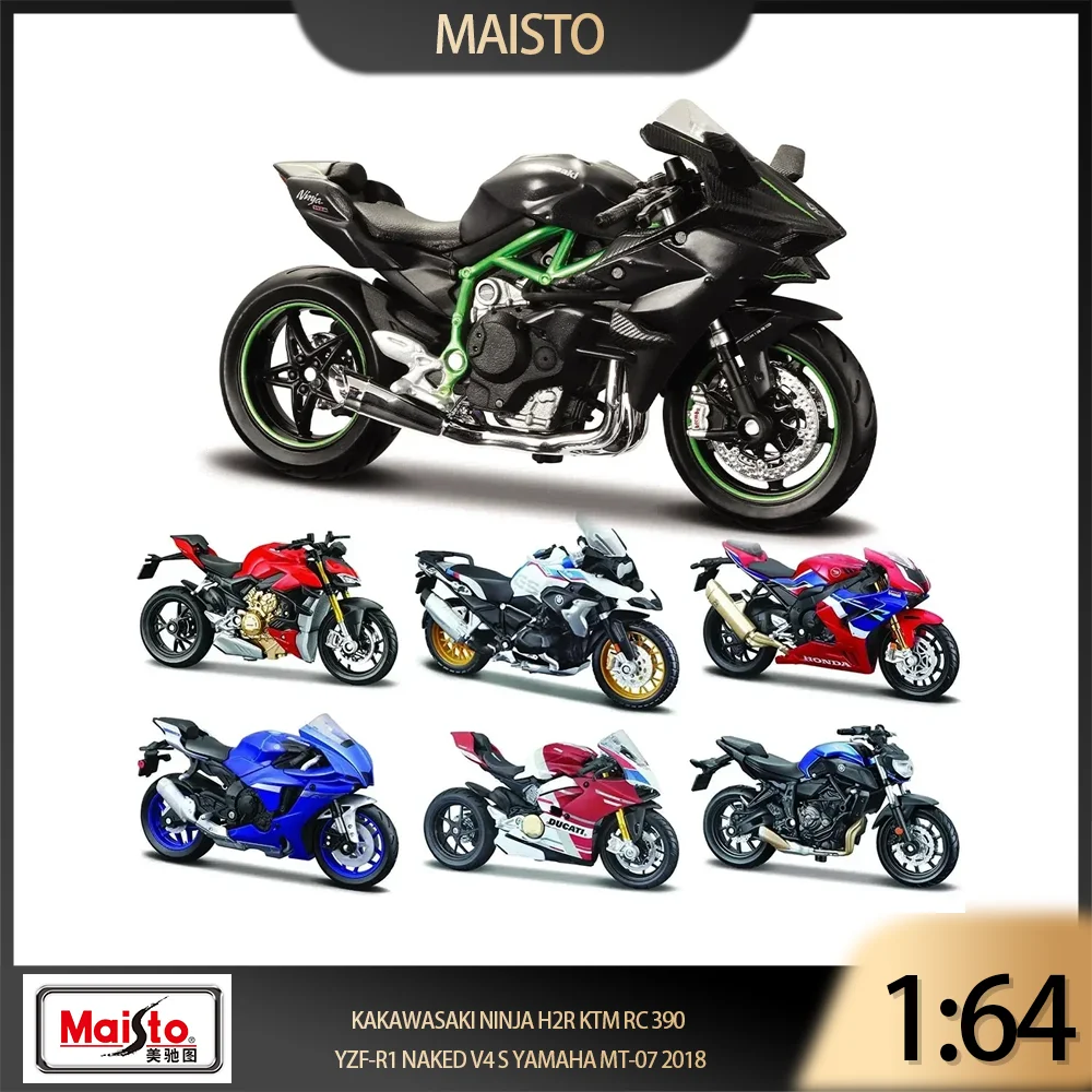 

Maisto 1:18 Kakawasaki NINJA H2R KTM RC 390 YZF-R1 Naked V4 S YAMAHA MT-07 2018 Alloy Motorcycle Model Collection Gift Toy