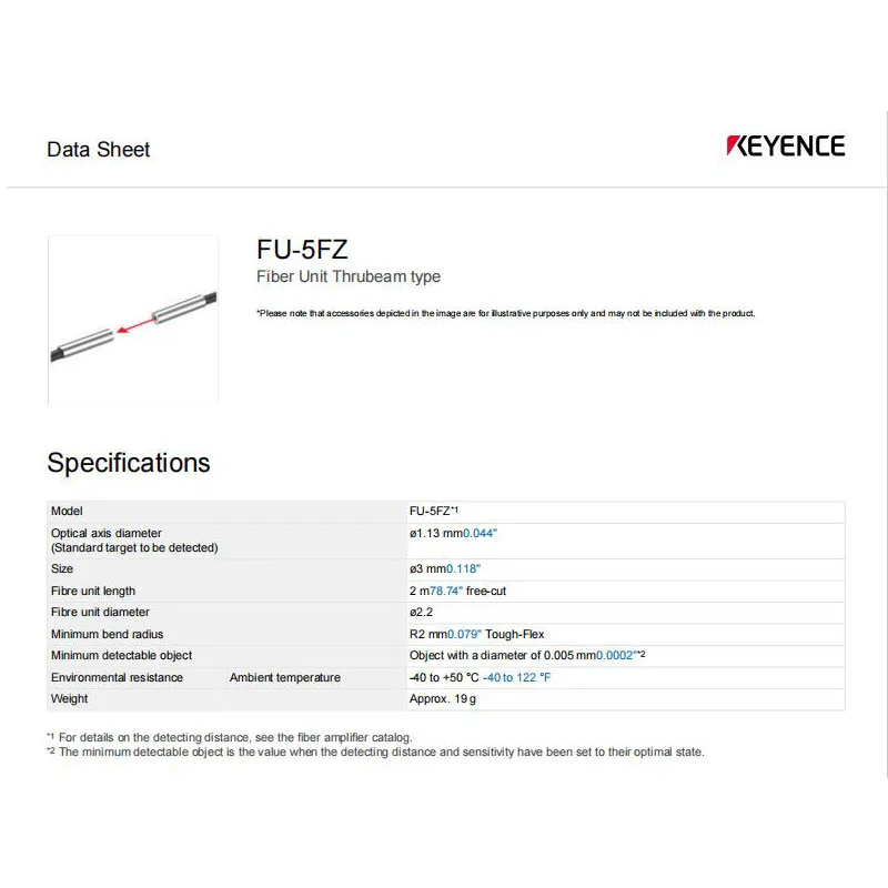 FU-5FZ KEYENCE Penetrating Fiber Optic Sensor,welcome to inquire