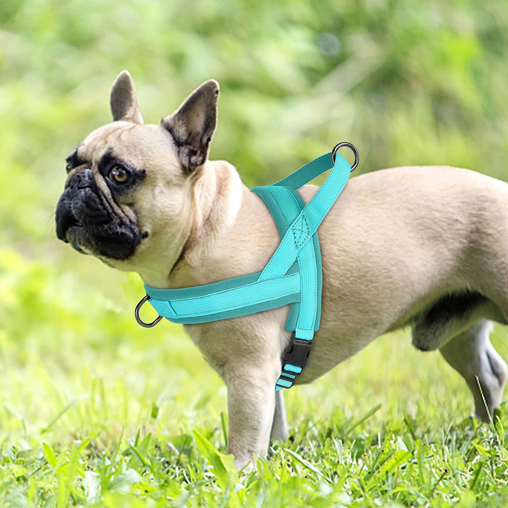 Soft Padded Nylon Dog Harness No Pull Dog Harnesses Vest Adjustable Pet Puppy Pug Harness Durable Vest For Small Medium Dogs