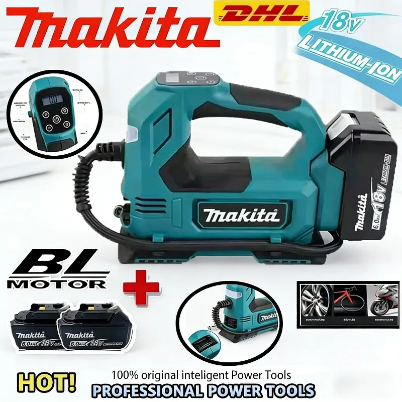 

Makita Cordless Air Pump | Brushless Tyre Inflator with Digital Display for Cars, Motorcycles & Bikes for Makita battery