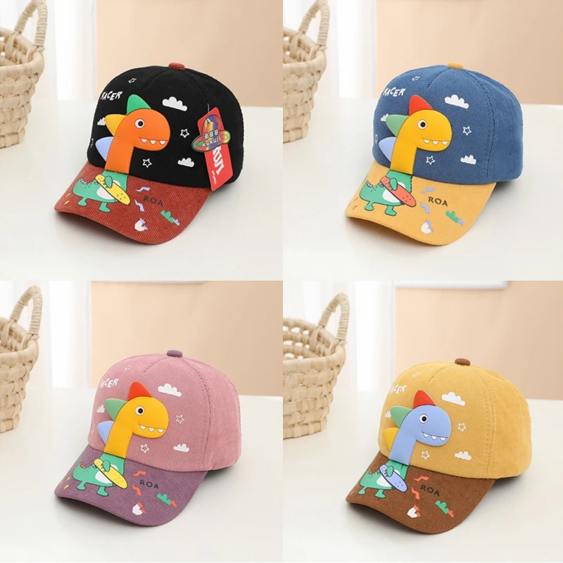 Children\'s Kids Baseball Cap for Girl Boy Spring Summer Baby Sun Hat Cartoon Dinosaur Toddler Caps