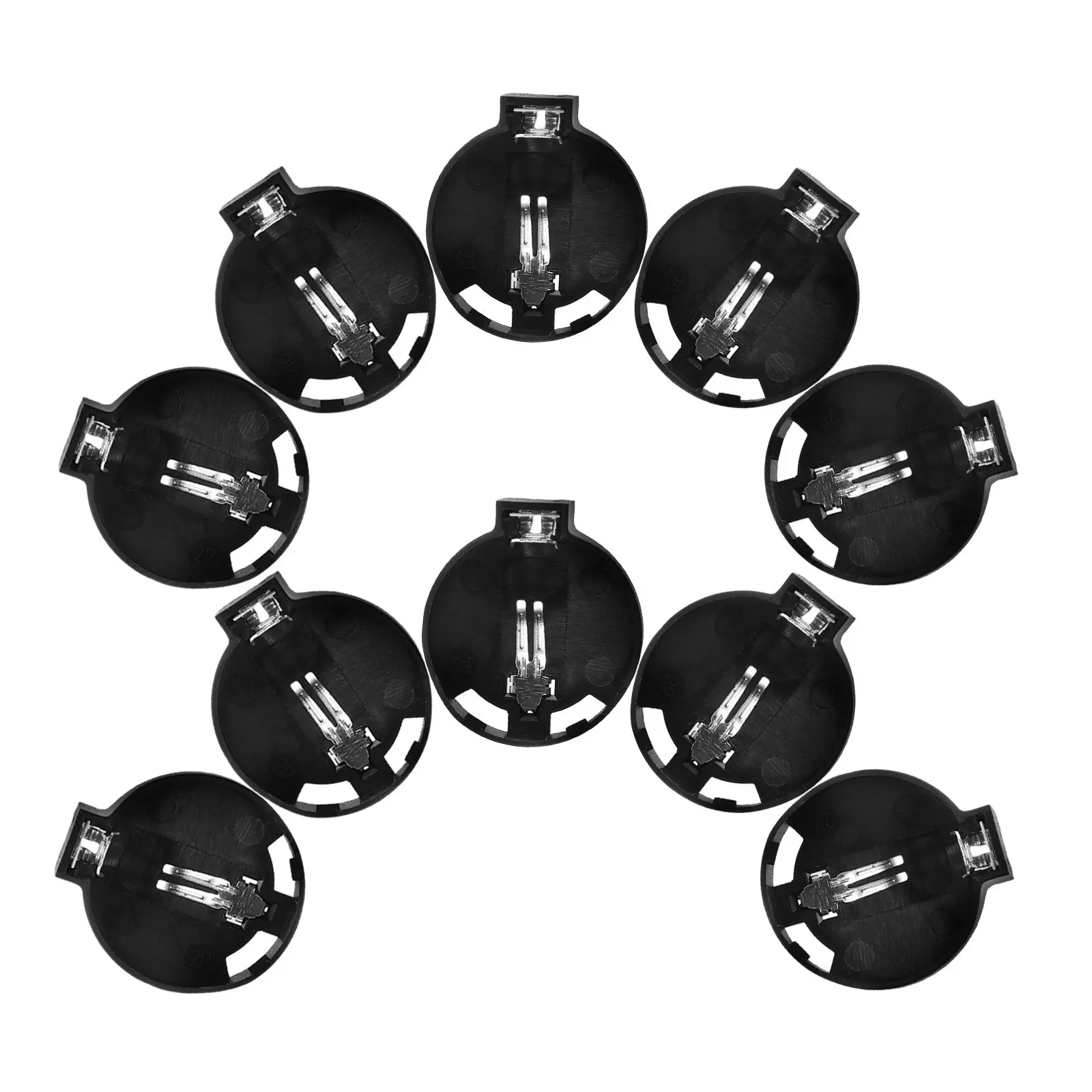 24Pcs Single Button Battery Holder Electric Button Battery Case Sleek Bright Finish Long-Lasting Multi-Use Electronic