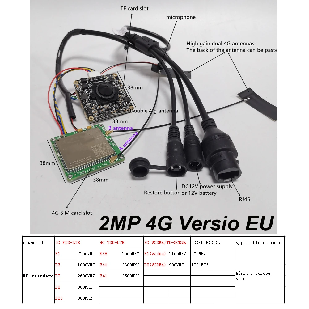 Camhi App DIY 3G SIM IP Camera Module 5MP IMX335 1920P sans fil Mini batterie 4G Pin hole caché Micr