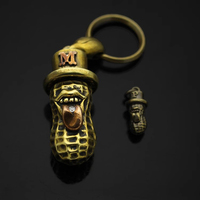 1PC EDC Brass Umbrella Rope Pendant Key Chain Necklace Pendant Zipper Accessories Paracord Beads Pendant