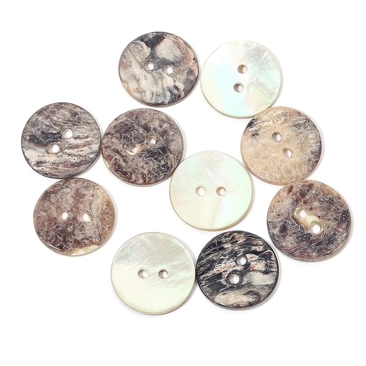 10/20PCS 10/13/15/18/20mm Shell Sewing Buttons Color Japan Mother of Pearl MOP Round Shell 2 Hole Button Sewing Accessories