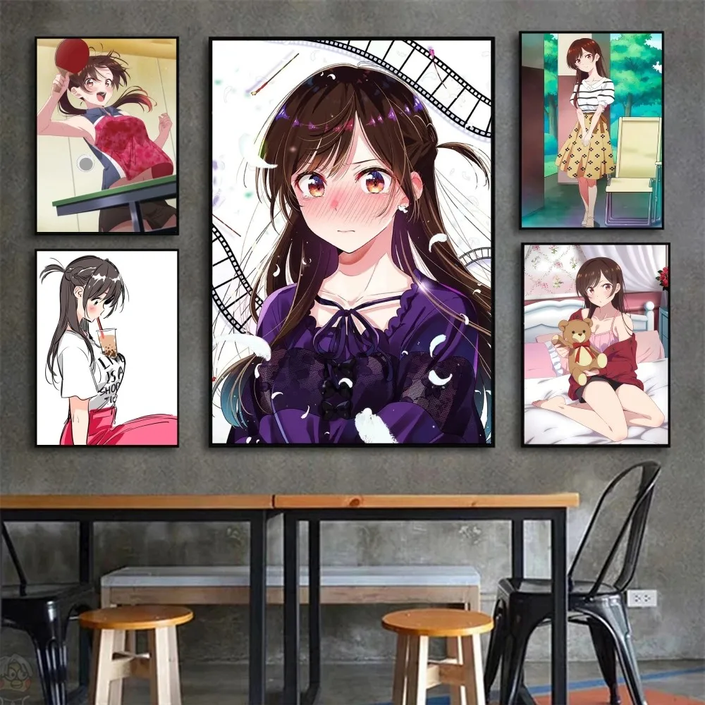 1pc Ichinose Chizuru Anime Rent-a-Girlfriend Poster Poster Art Print Bar Living Room Furniture Decor