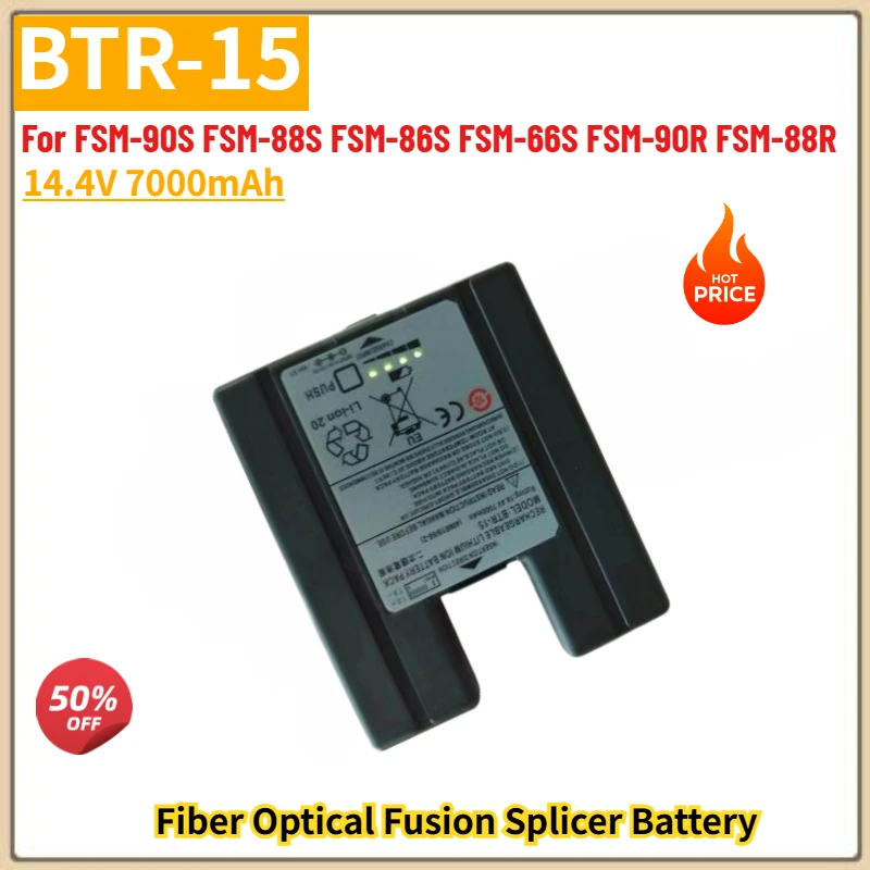 

BTR-15 High Quality Replacement Battery 14.4V 7000mAh For FSM-90S FSM-88S FSM-86S 66S FSM-90R 88R Fiber Optical Fusion Splicer
