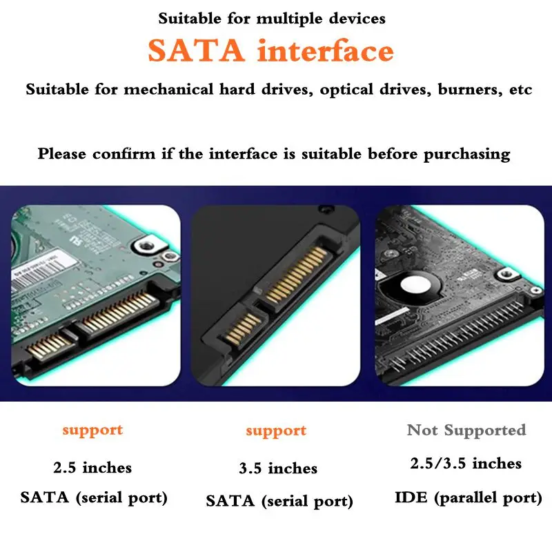 SATA 3.0 Extension Cable With Buckle, SATA Power and Data Integrated Extension Cable, 7+15P Male to Female Extension Cable
