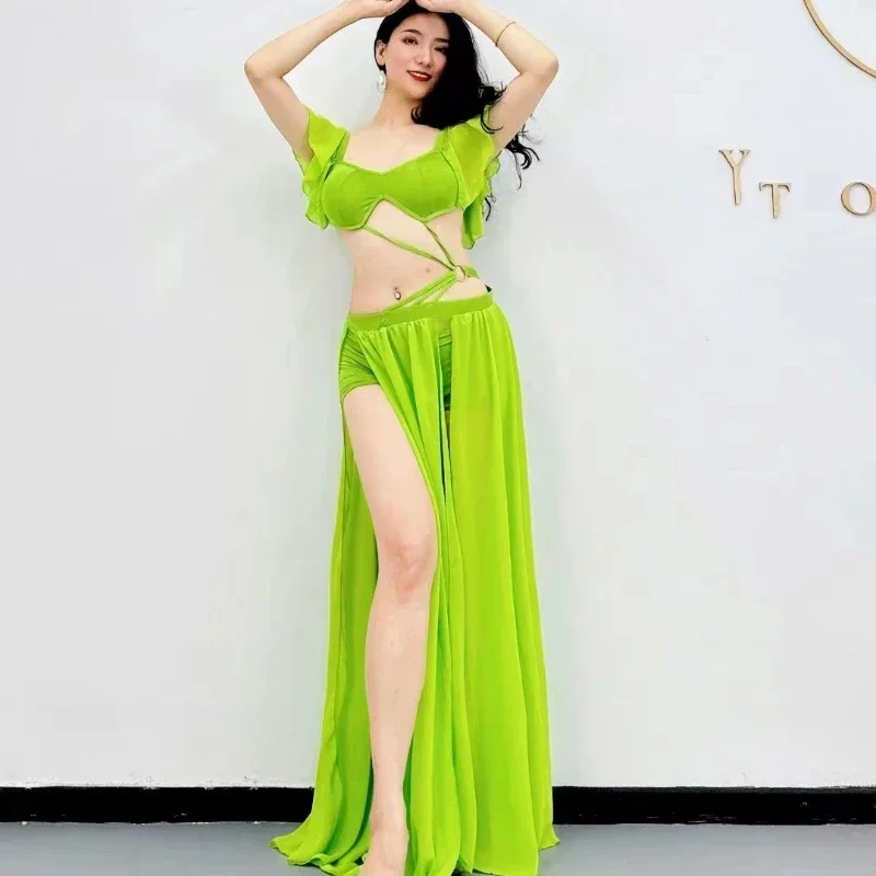 Kompletny zestaw kostiumów do tańca brzucha dla tancerki, profesjonalne kostiumy do tańca brzucha dla kobiet, damskie sukienki do występów