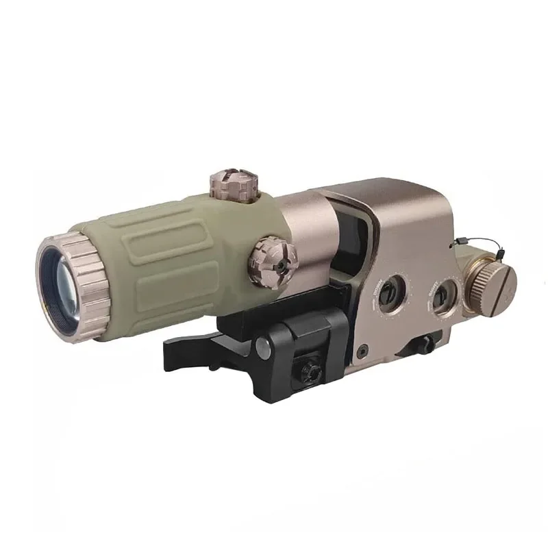 Imagem -03 - Holographic Reflex Scope Sight Ponto Verde Vermelho 3x Lupa Combo Built-in Flip qd Mount Acessórios de Caça 558 G33 Cores