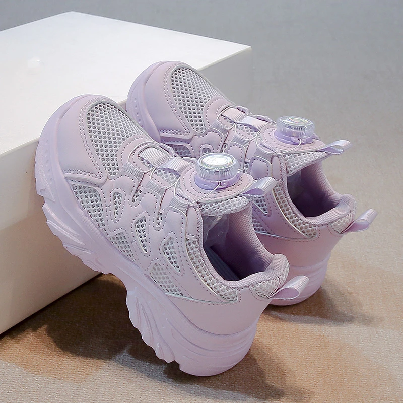 

Classic Solid Color Kids Sneakers Timeless Design Breathable Upper Non Slip Rubber Sole Sports Footwear All Year Round