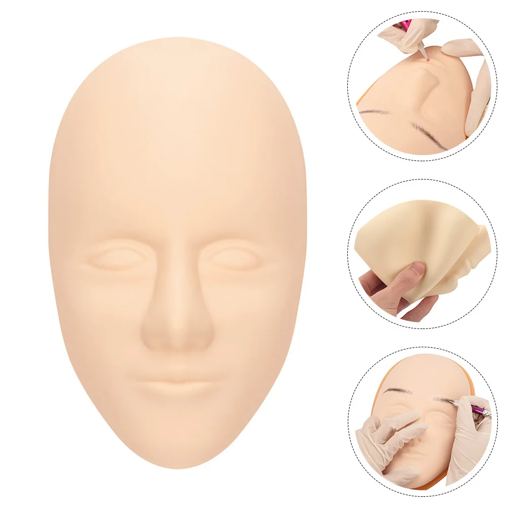 

Silicone Practice Skin Face For Tattooing Makeup Training Artificial Eyeliner Eyebrow Embroidery Sheet Artists Beginners Tools
