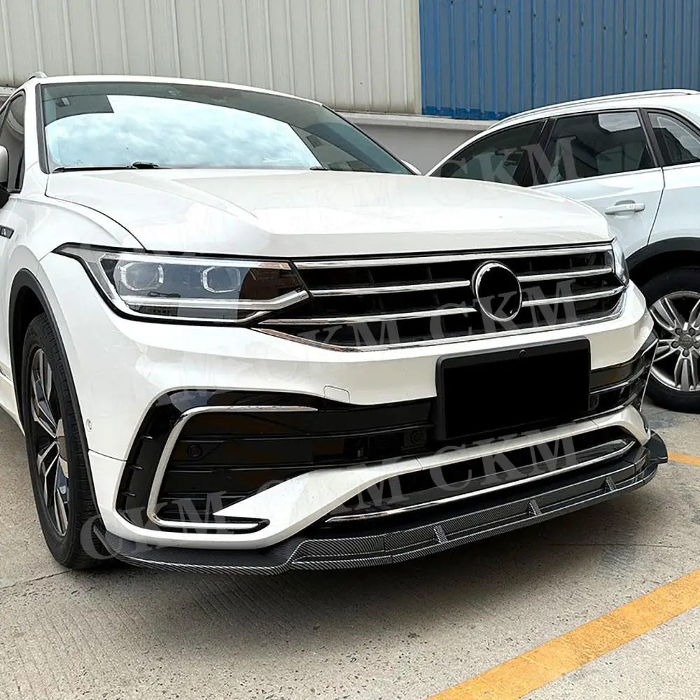 

3PCS Front Lip Spoiler Chin Shovel for Volkswagen Tiguan Rline 2021+ Car Front ABS Bumper Lip Diffuser Bodykits Accessories