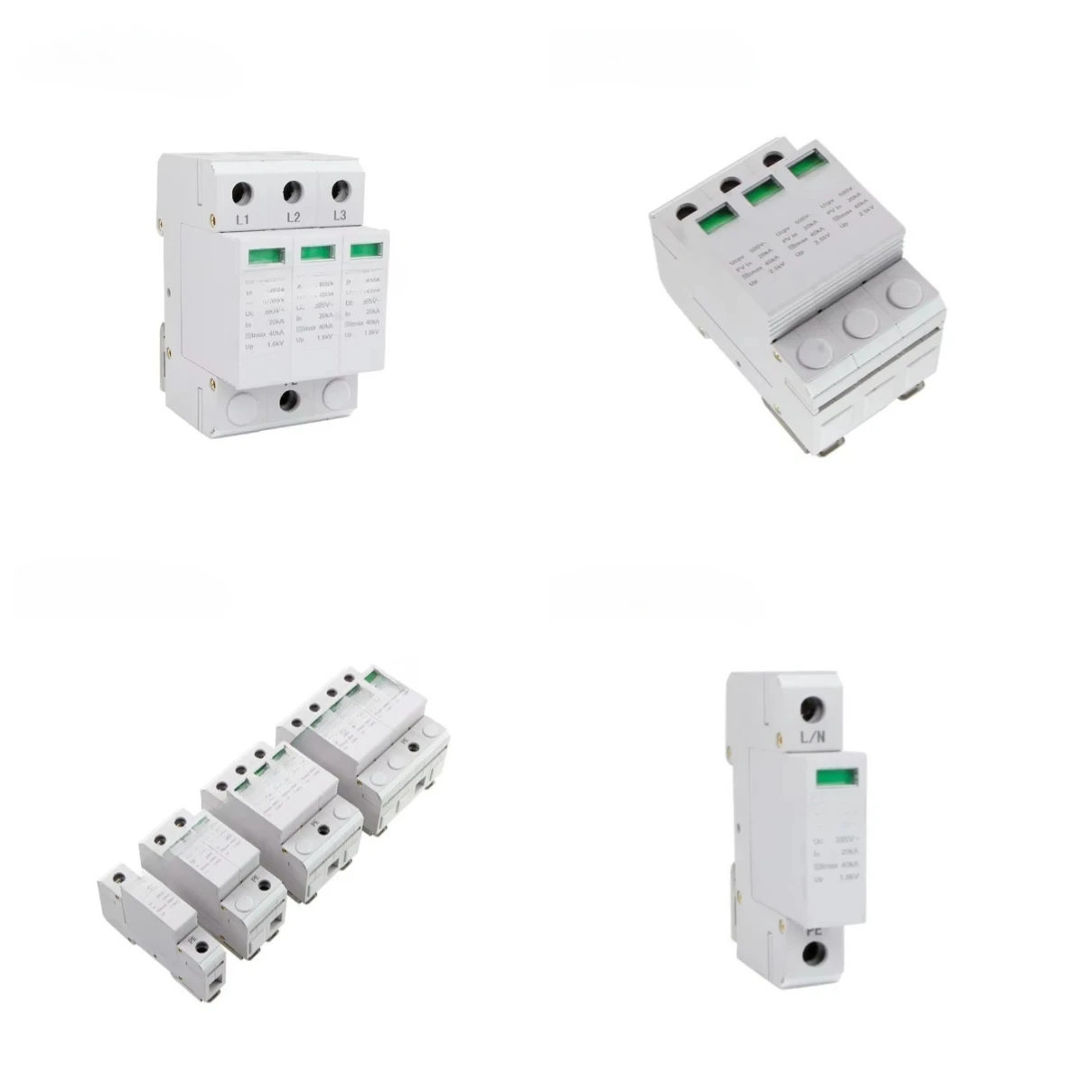 2P 3P 4P Type T1 SPD Surge Protector 10KA 20KA 40KA 1000V Surge Protection Device