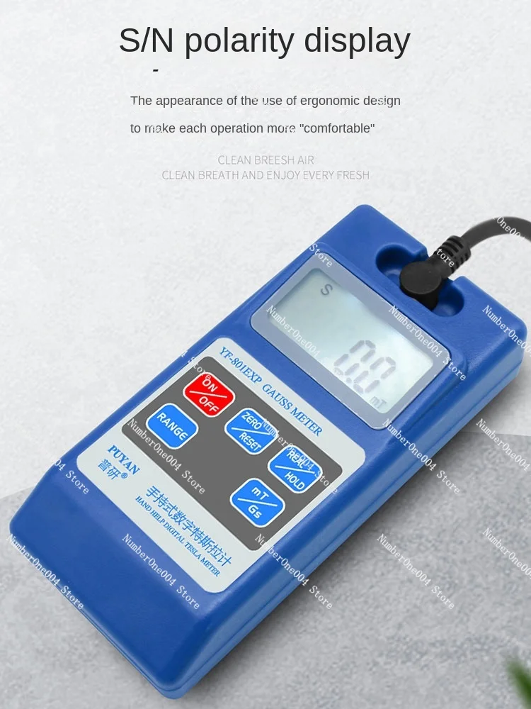 Meter High Precision Teslameter Magnetic Field Tester Fluxmeter Permanent Magnet Magnetometer Magnetometer