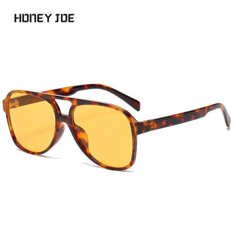 Occhiali da sole ovali retrò da aviazione Uomo Donna Occhiali da sole pilota Nero Blu Leopardo Giallo Viaggio in spiaggia all\'aperto Occhiali Shades