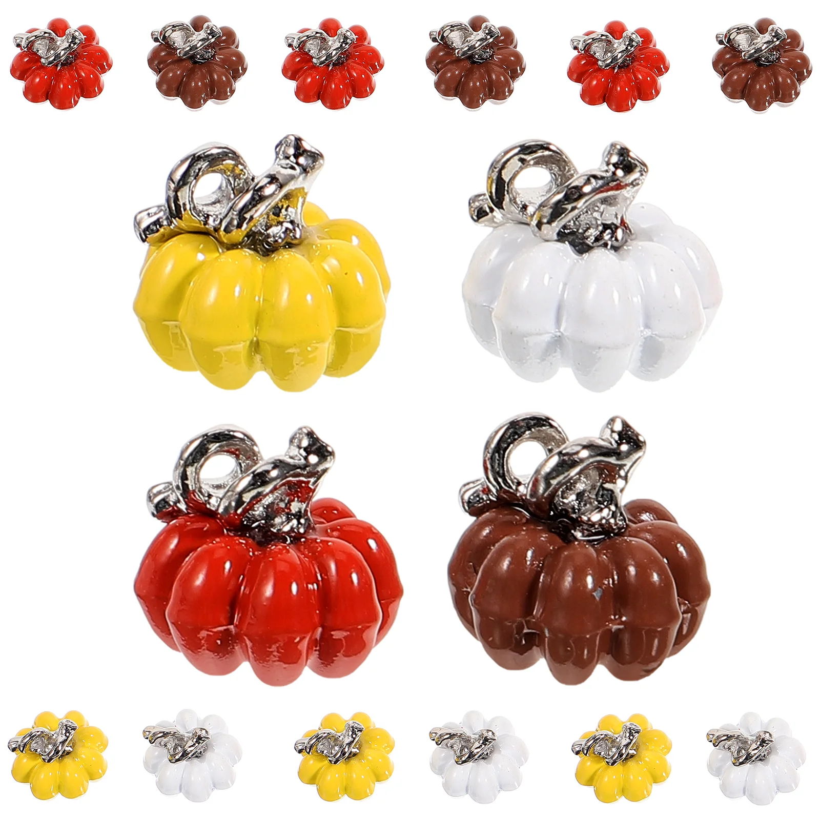 

16pcs Pumpkin Pendants Alloy Jewelry Accessories DIY Earrings Bracelet Supplies Lightweight Halloween naments Pendant Decor