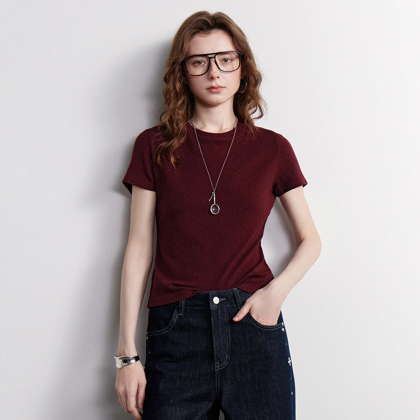 TOYOUTH Women T-shirt 2026 Summer New Cotton Slim Fit Short Dopamine Top