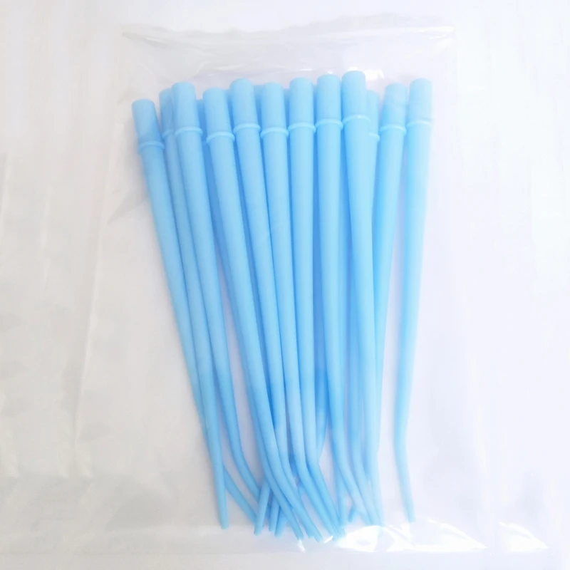 25Pcs/Bag Disposable Dental Suction Tip Saliva Ejector Dentistry Slender Curved Tip Straws Dentistry Clinic Tool Dental Supplies