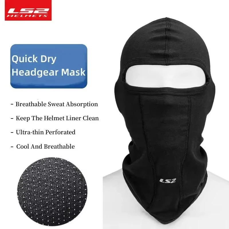 LS2 Summer Motorcycle Balaclava Mask Sun UV Protection Cycling Face Mask Full Face Cover Men Helmet Hood Motorcycle Accessories