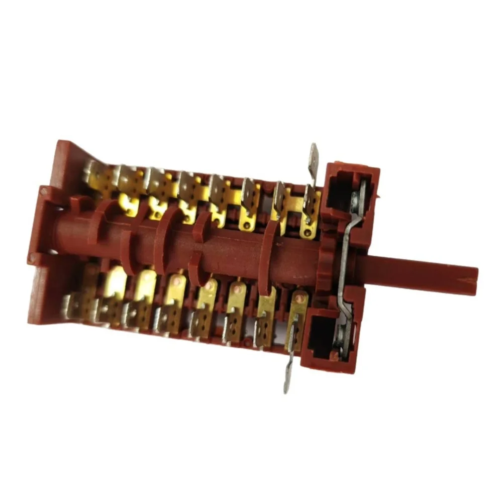 Red Plastic 8 Position Rotary Gear Switch 250V 16A Selector for Electrical Control Panels and Automation Setups